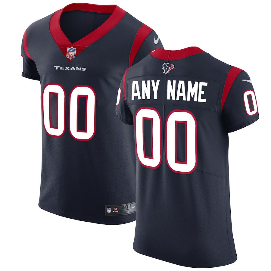 Men Houston Texans Nike Navy Vapor Untouchable Elite Custom NFL Jersey-0
